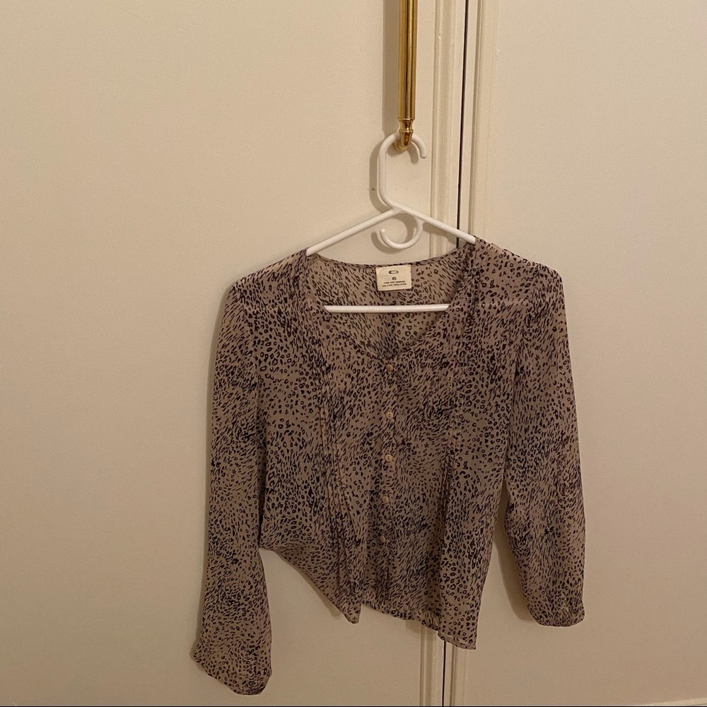 Pins and Needles leopard print blouse